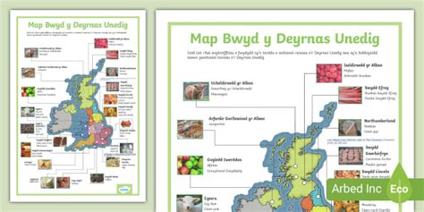 Map Bwyd Prydeinig Teacher Made Twinkl