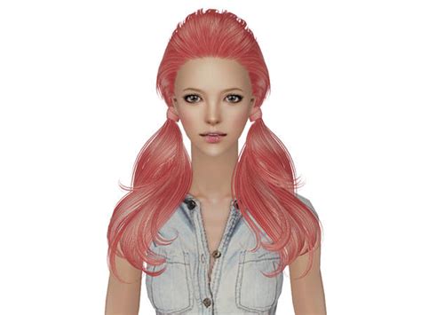 The Sims Resource Skysims Hair Pink