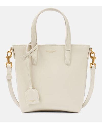 White Saint Laurent Tote Bags For Women Lyst