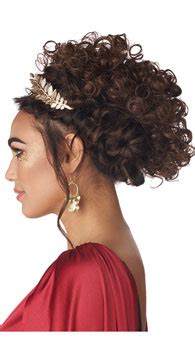 Brunette Roman Goddess Wig Sexy Goddess Brunette Partial Clip On Costume Wig Yandy