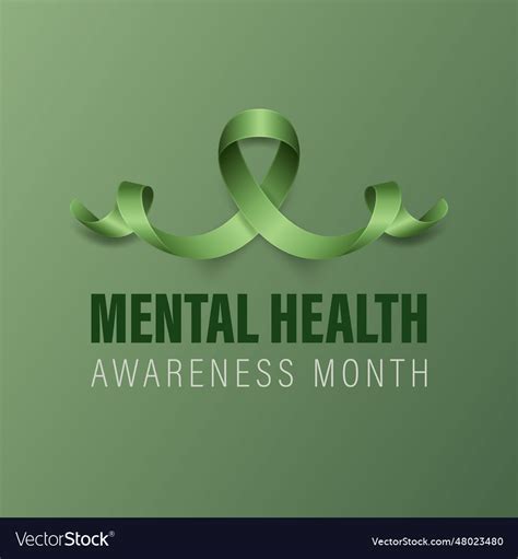 Mental health awareness month banner card Vector Image