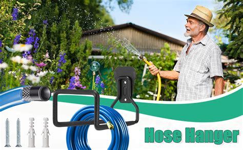 Garden Hose Holder Wall Mount Metal Hose Hanger Water