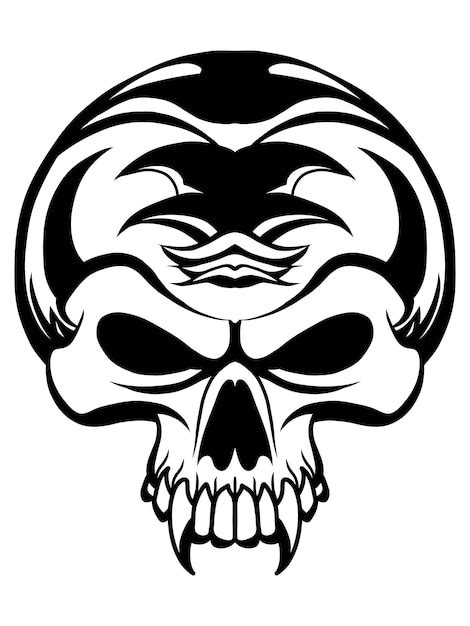 Premium Vector Vector Design Skull Head Illustration