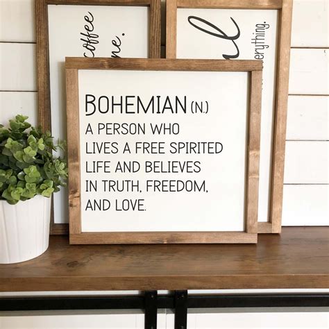 Bohemian Wood Sign Boho Sign Retro Sign Boho Decor Teen Room Decor