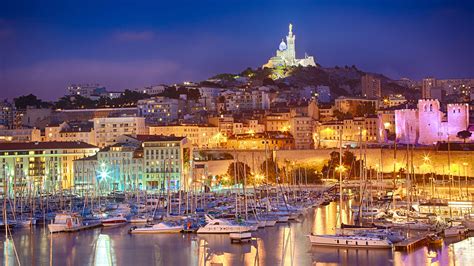 Images Marseille France Pier Yacht Evening Sailing Houses 2560x1440