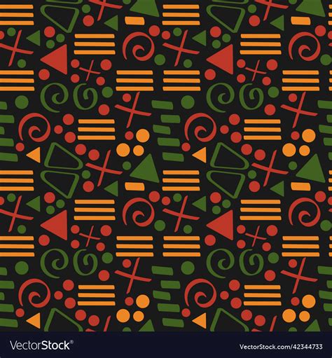 Tribal African Ethnic Seamless Pattern With Simple