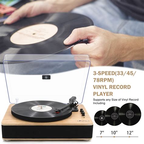 Buy LP NO 1 Bluetooth Vinyl Record Player 3 Speed Belt Drive Turntable