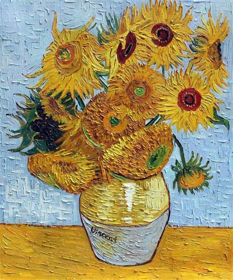 Sunflowers Vincent Van Gogh Oil Reproduction At Overstockart