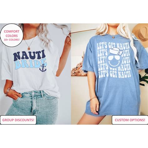 Nauti Bride Let S Get Nauti Bachelorette Party Shirts Etsy