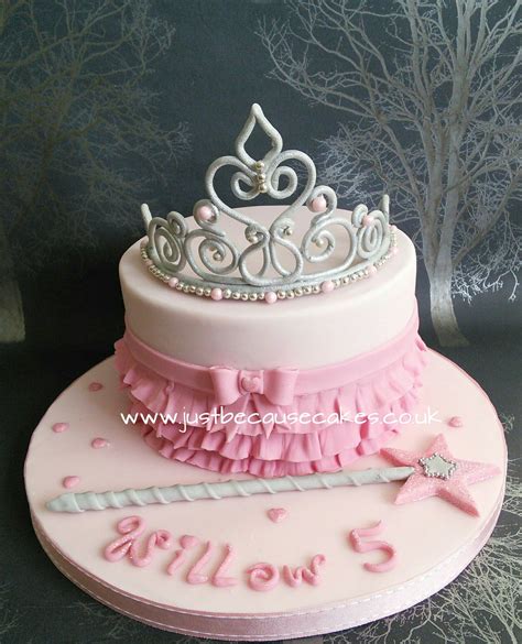 Princess Tiara Birthday Cake Sugar Princess Tiara On Pink Ruffles