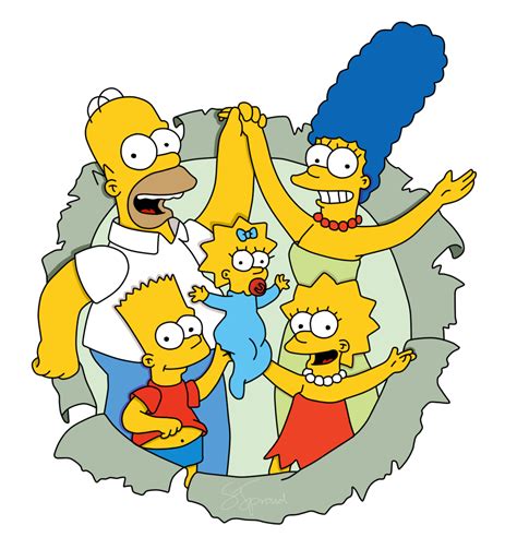 Simpsons Family Image, Art, Graphic PNG