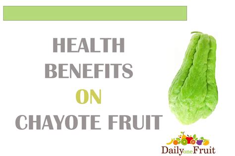 Health Benefits On Chayote Fruit Dailyonefruit