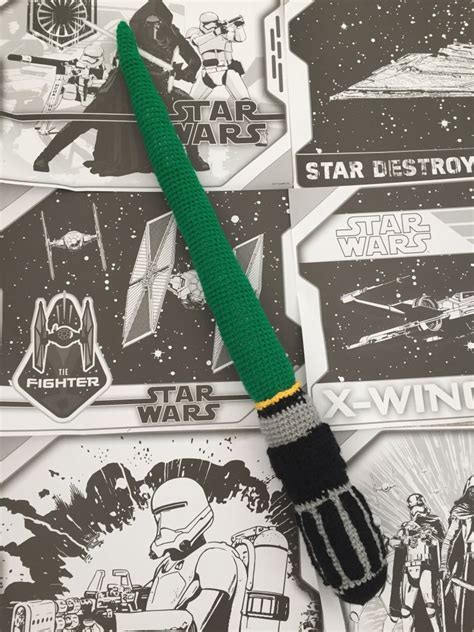 Star Wars Lightsaber Crochet Pattern Part Dark Green Lightsaber