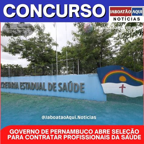 Governo De Pernambuco Abre Sele O Para Contratar Profissionais Da