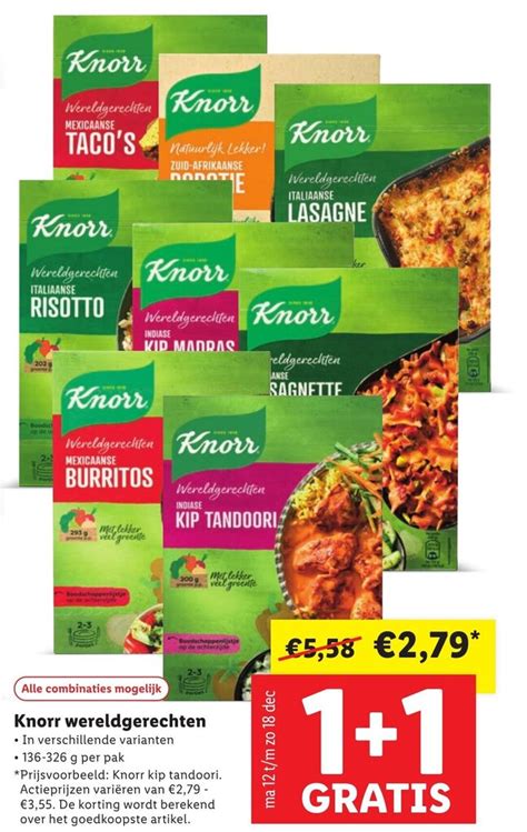 Knorr Wereldgerechten Gratis Aanbieding Bij Lidl