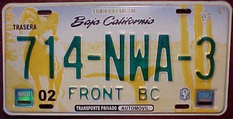 Baja California Norte License Plate Image The Plate Hut License