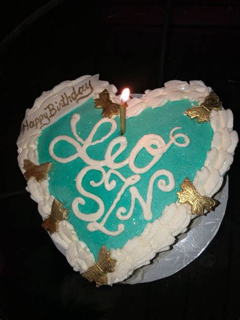 Zodiac Cake Leo Season Birthday Zodiac Blue Cake Heart Cake Happy