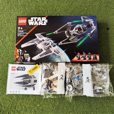 Lego 75348 Star Wars Mandalorian Fang Fighter vs TIE Interceptor [Ship ...