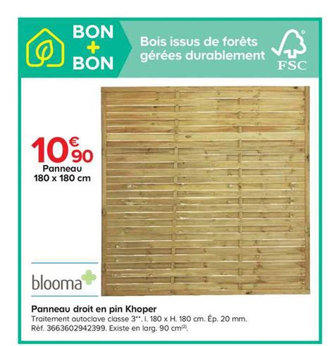 Offre Panneau Droit En Pin Khoper Blooma Chez Castorama