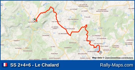 SS 2 4 6 Le Chalard Stage Map Rallye National Du Pays De Saint