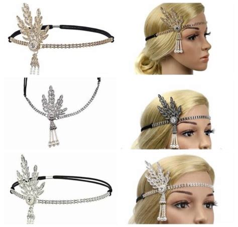 1920s Flapper Great Gatsby Headband Pearls Charleston Party Bridal