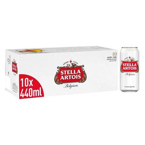 Stella Artois Premium Lager, 10x 440ml Cans | Citywide Drinks