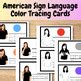 Sign Language Colors flashcards - ASL Colors cards - Speech Therapy Tool