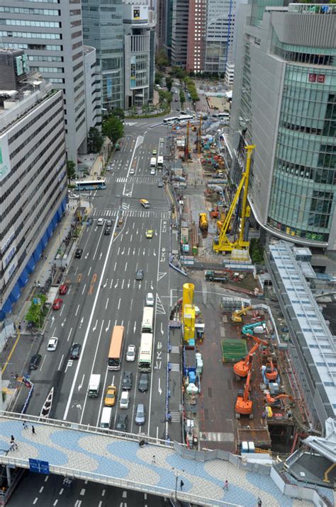 大阪駅前地下道改良事業 東西地下道（都市計画道路大阪駅前1号線）の拡幅整備 2016年9月19日の建設状況 陽は西から昇る！ 関西のプロジェクト探訪