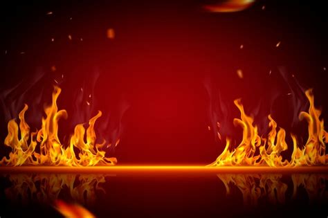 Premium Vector Burning Flame Effect Background