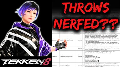 TEKKEN 8 MAY BALANCE PATCH NOTES PART 3 1 04 COUNTER HIT THROWS HAVE