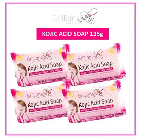 Set Of 4 Brilliant Skin Kojic Acid Soap Lazada Ph