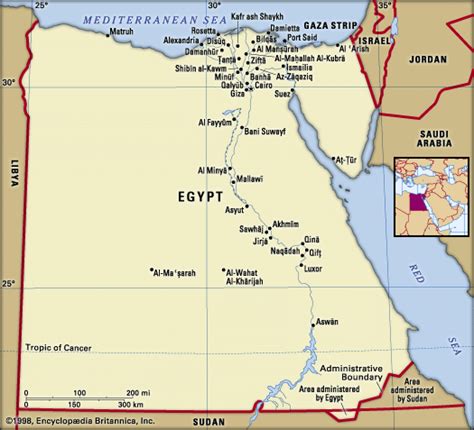 Palestine Egypt Map