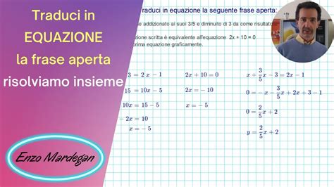 Esami Di 3 Media Prova Di Matematica Traduci In Equazione La