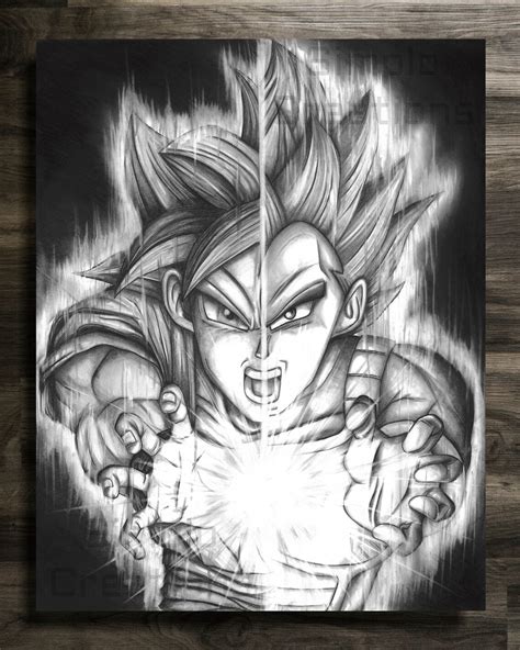 Goku v. Vegeta Fan Art Art Print | Etsy