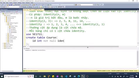 Sql Server Se1711 Buổi 9 Identity Thủ Tục Lưu Trữ Stored Procedure Sp Tạo Sửa Xem Xóa