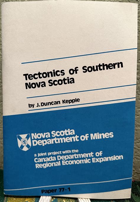 Tectonics Of Southern Nova Scotia By Keppie J Duncan Very Good