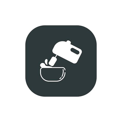 Premium Vector Whisk Mixing Bowl Icon