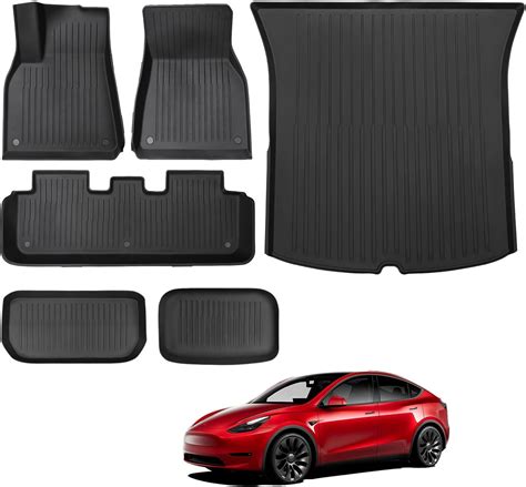 Amazon BASENOR 2024 Upgrade Tesla Model Y Floor Mats Set All