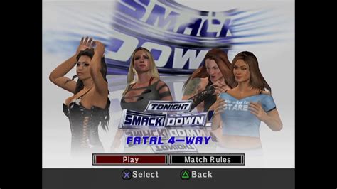 Fatal 4 Way Candice Vs Jillian Vs Lita Vs Melina WWE SmackDown Vs