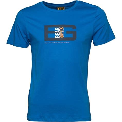 Buy Bear Grylls Mens Graphic T Shirt Sport Blue