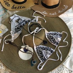 Swim Nwt Bikini Bohemian Style Black White Poshmark