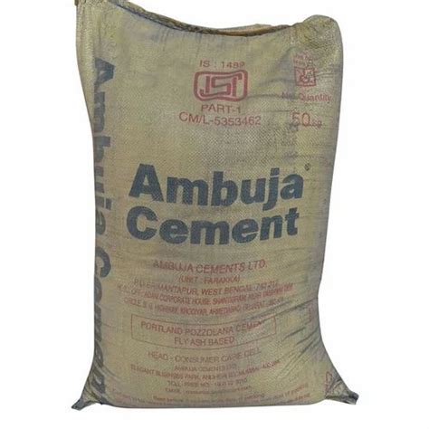 50kg Ambuja PPC Cement At Rs 370 Bag Firozabad ID 2851052224062