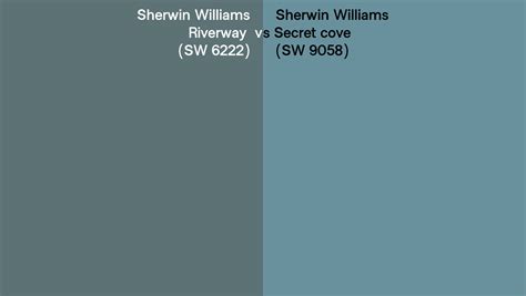 Sherwin Williams Riverway Vs Secret Cove Side By Side Comparison