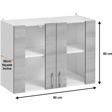 Mueble Alto De Cocina Eco Roble Natural 2 Puertas L 80 Cm