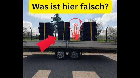 Ladungssicherung Ladung Falsch Gesichert Bei Lkw Anh Nger Dachte