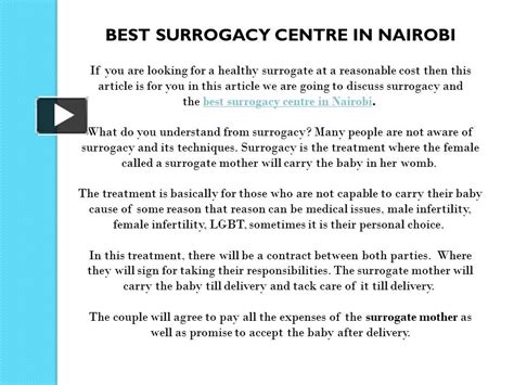 Ppt Best Surrogacy Centre In Nairobi Powerpoint Presentation Free