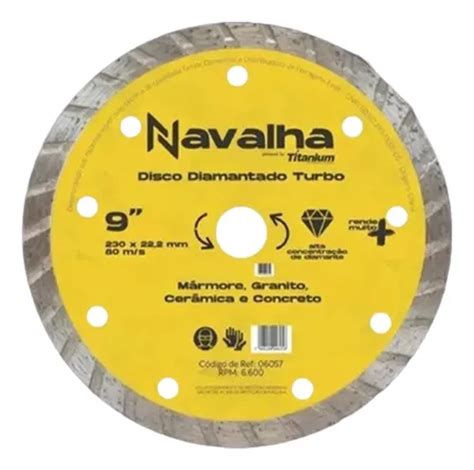 Kit 3 Discos Turbo Diamantado Porcelanato 9x230mm Navalha