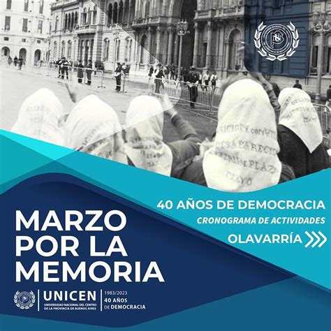 Mes De La Memoria Se Impulsan Diversas Actividades A 40 Años Del