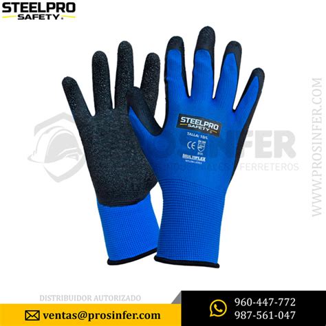 Guante Multiflex Nylon Latex Steelpro Al Por Mayor Prosinfer