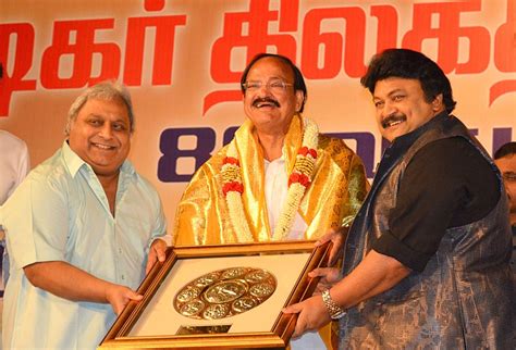 File:M. Venkaiah Naidu being presented a memento by Shri Ramkumar Ganesan and Shri Prabhu (sons ...